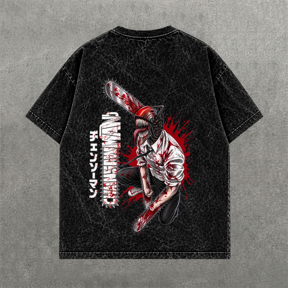 Deez Prints CHAINSAW ACID WASH TEE photo 3