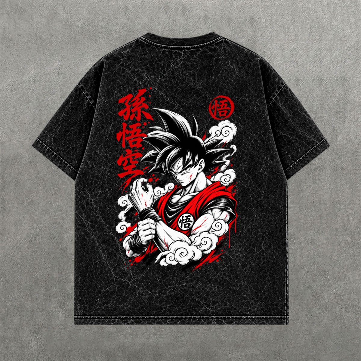 Deez Prints DBZ 6 ACID WASH TEE — acid wash view 1