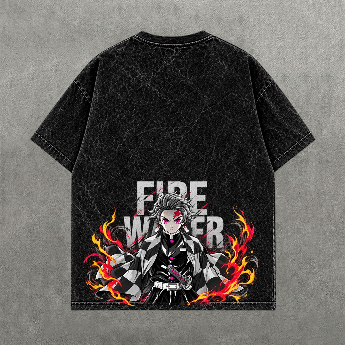 Deez Prints FIRE ACID WASH TEE photo 2