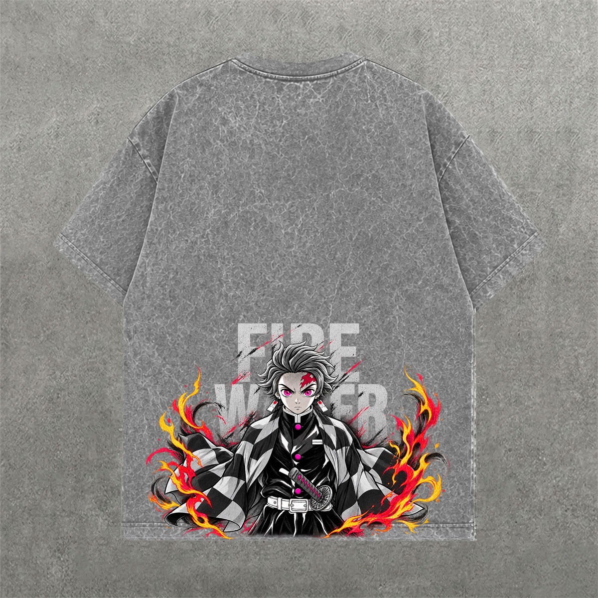 Deez Prints FIRE ACID WASH TEE photo 3