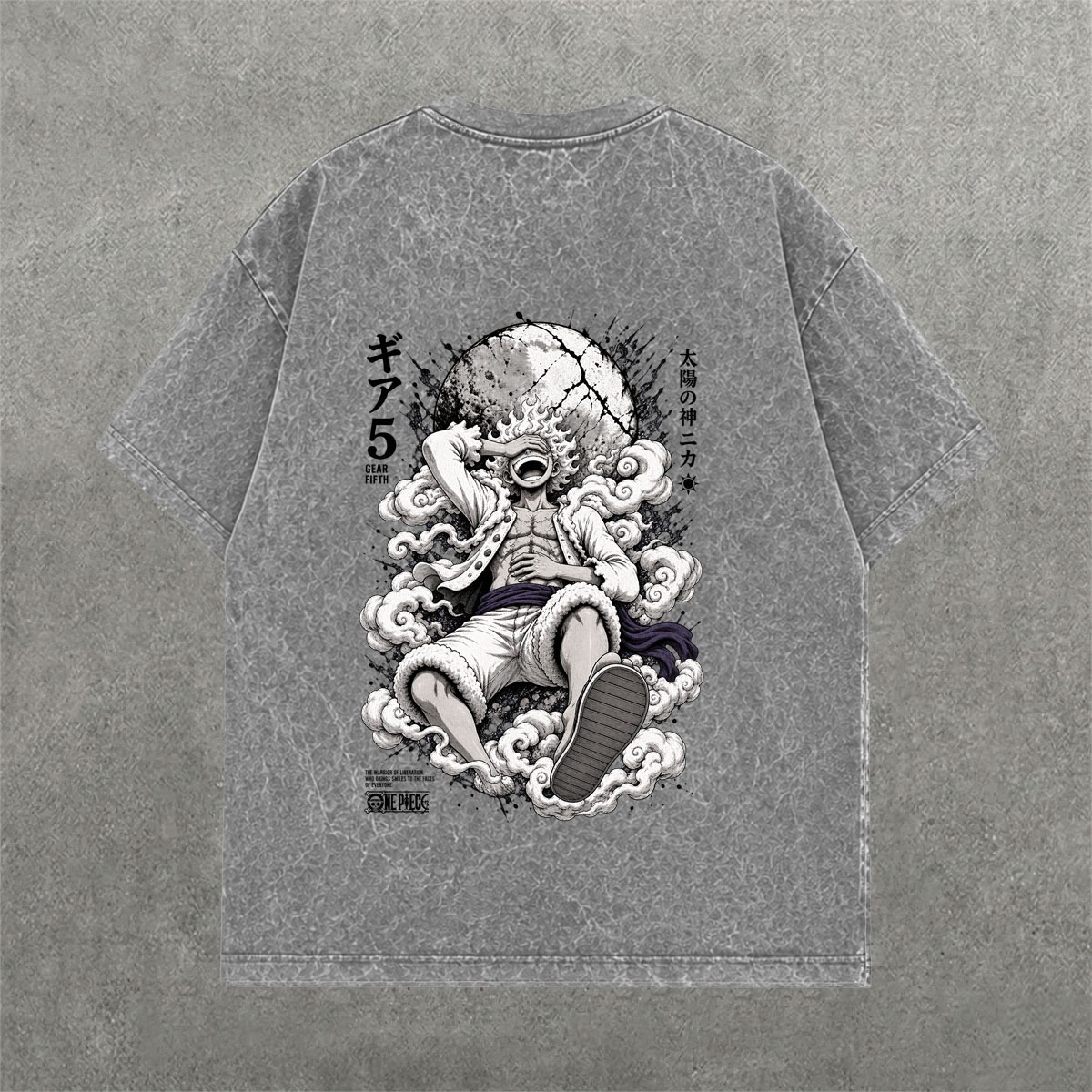 Deez Prints LUFFY 1 ACID WASH TEE photo 3