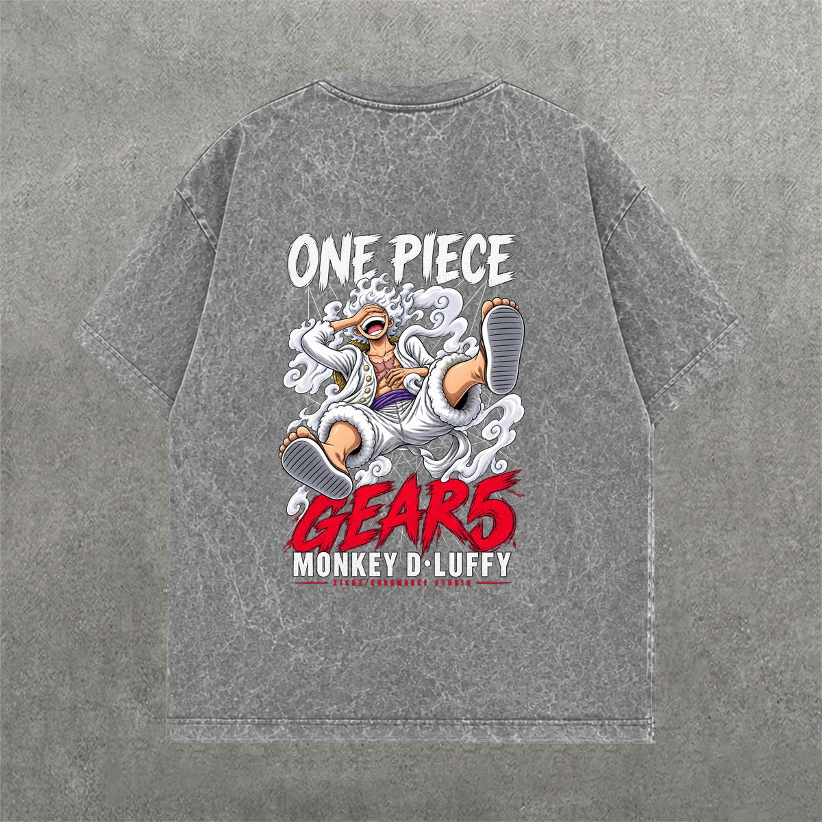 Deez Prints LUFFY 2 ACID WASH TEE photo 3