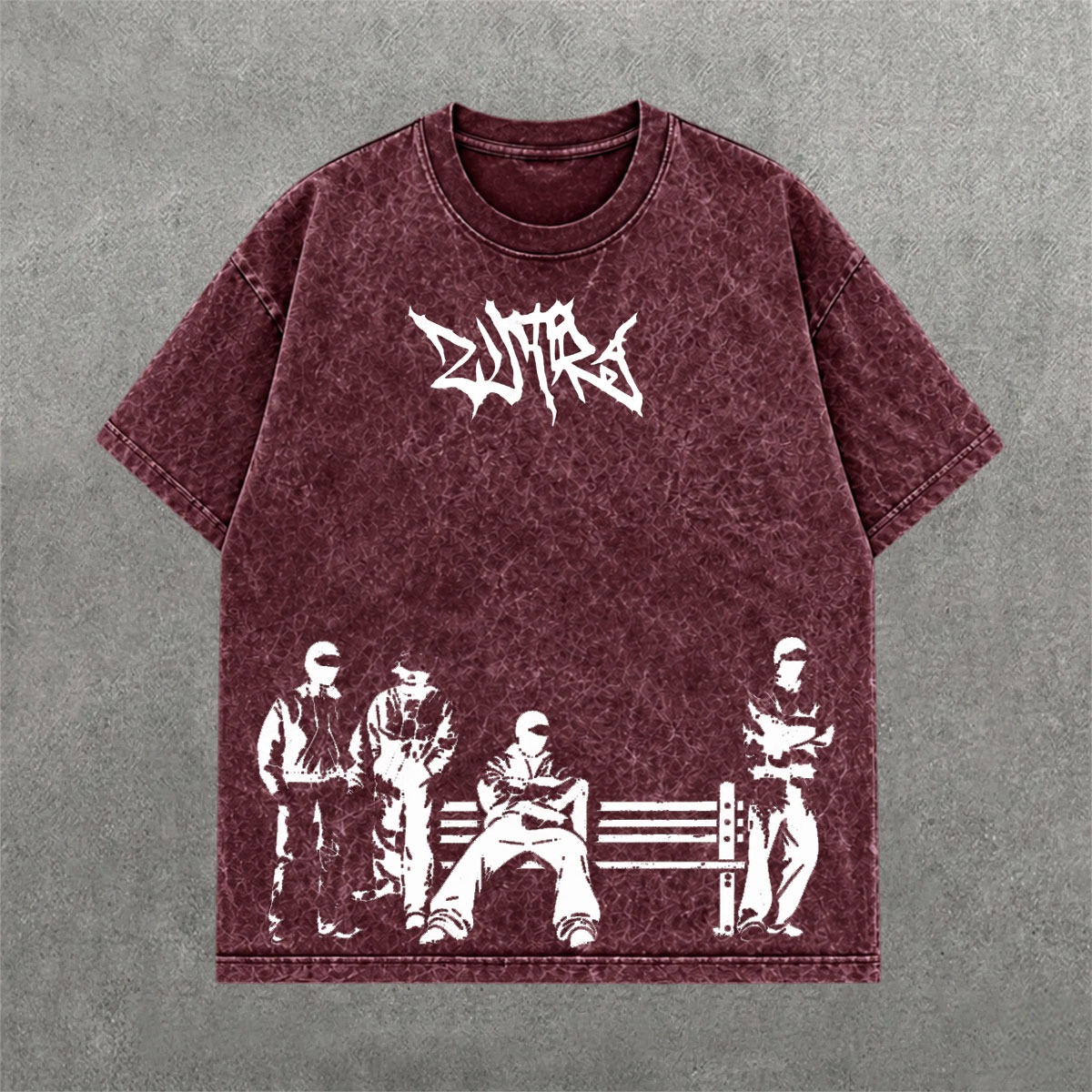 Deez Prints MOBLAND ACID WASH TEE — acid wash view 1