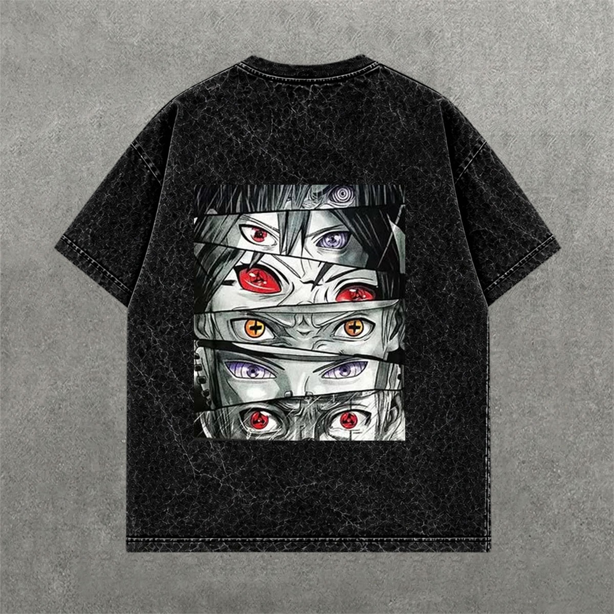 Deez Prints NARUTO 1 ACID WASH TEE — acid wash view 1