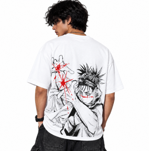 Deez Prints Sukuna Cursed Drop Shoulder Tee — DROP SHOULDER