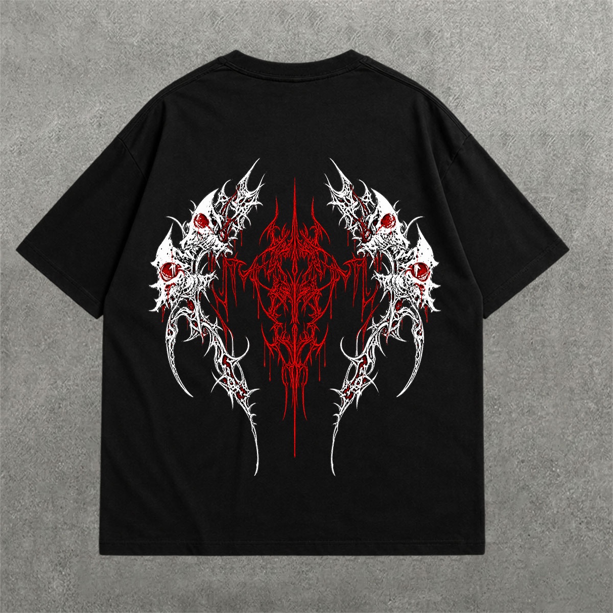 Deez Prints Crimson Thorn Sigil Drop Shoulder Tee — DROP SHOULDER