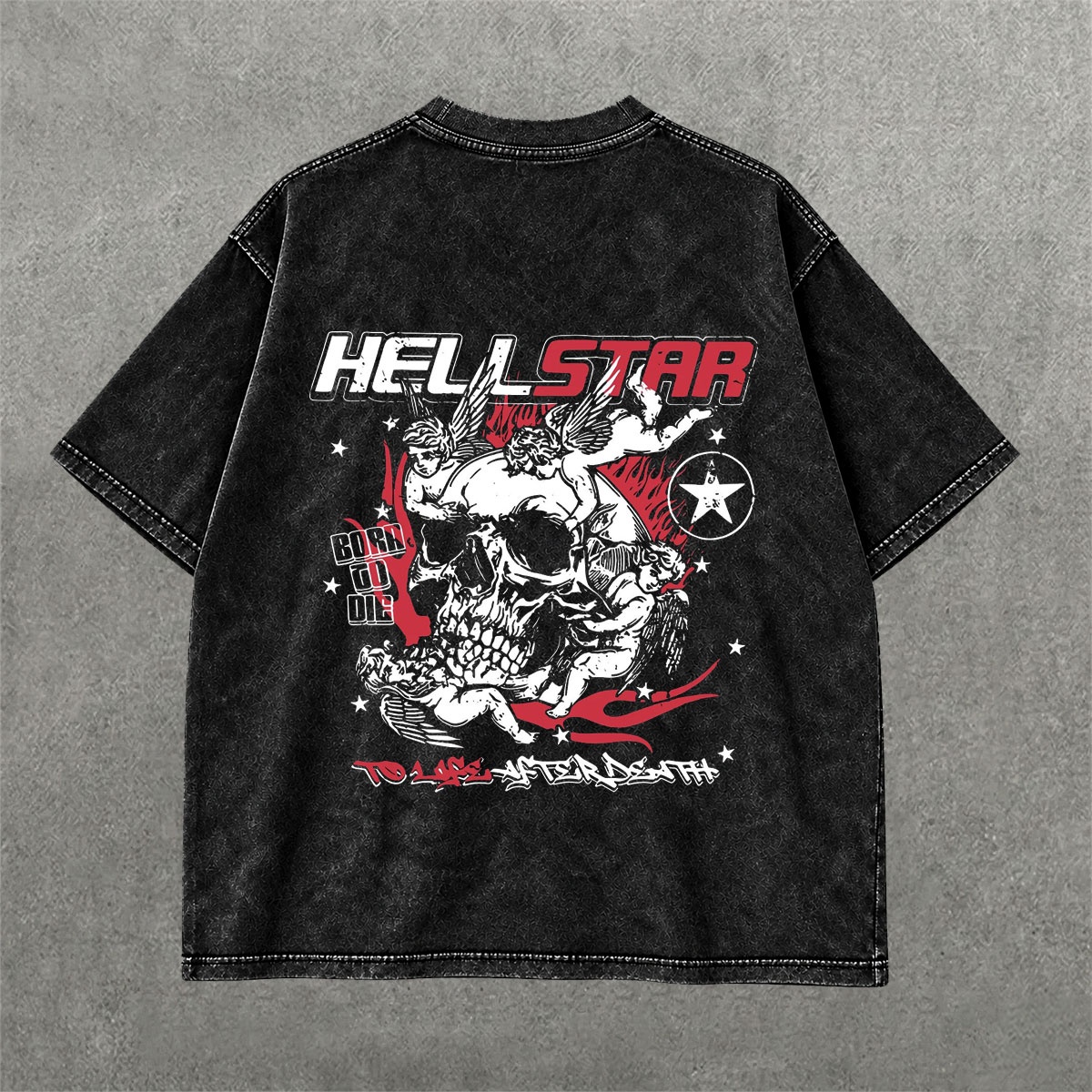 Deez Prints Hellstar Acid Wash Tee — ACID WASH