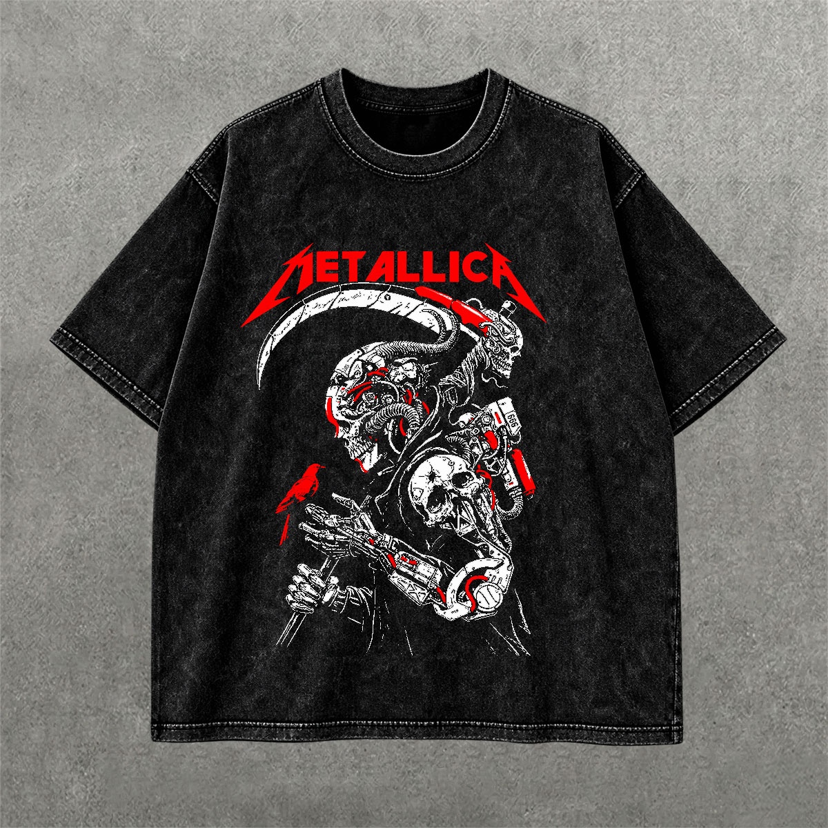 Deez Prints Metallica 2.0 Acid Wash Tee — ACID WASH