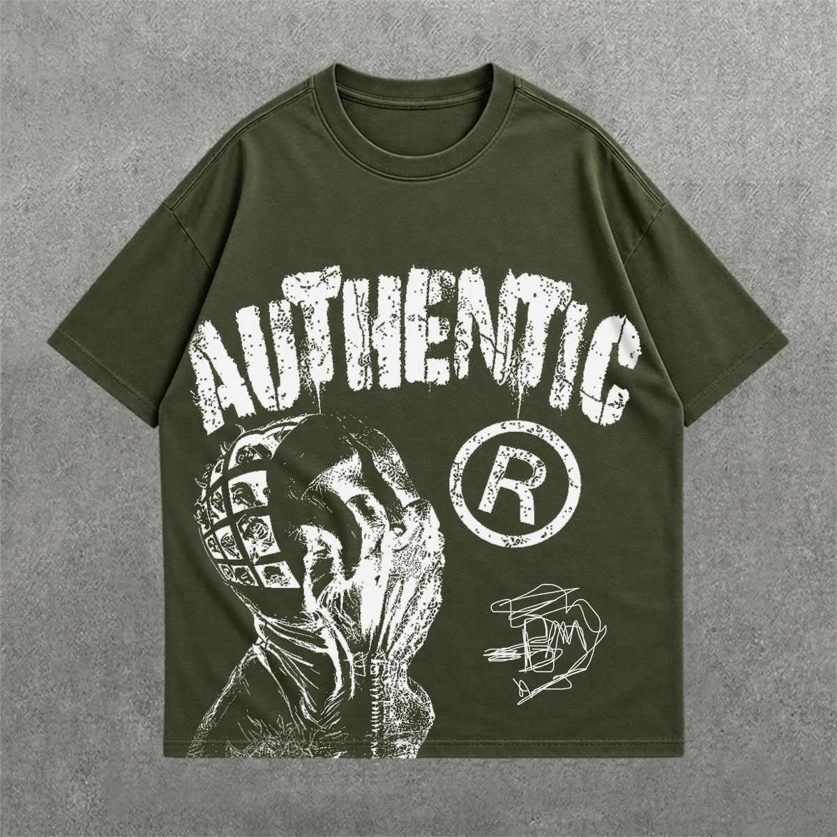 Deez Prints No Friends Drop Shoulder Tee — DROP SHOULDER