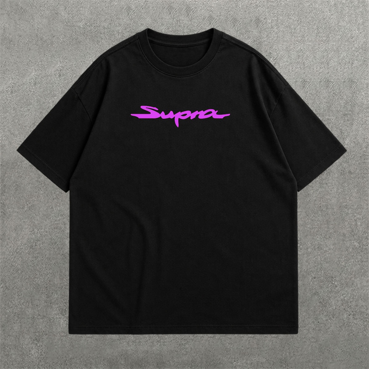 Deez Prints Supra Drop Shoulder Tee detail view — DROP SHOULDER