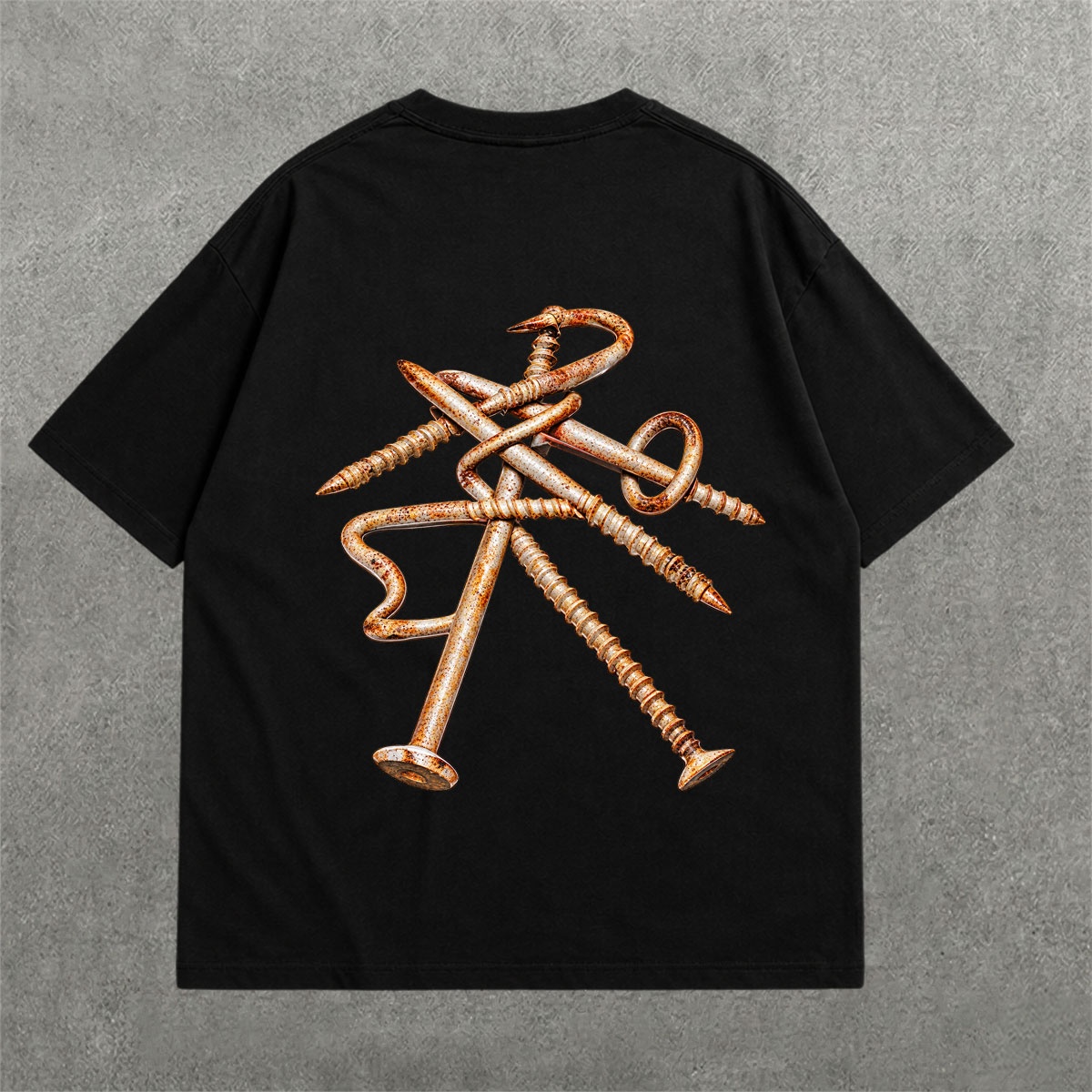 Deez Prints UTOPIA Screwed Drop Shoulder Tee detail view — DROP SHOULDER