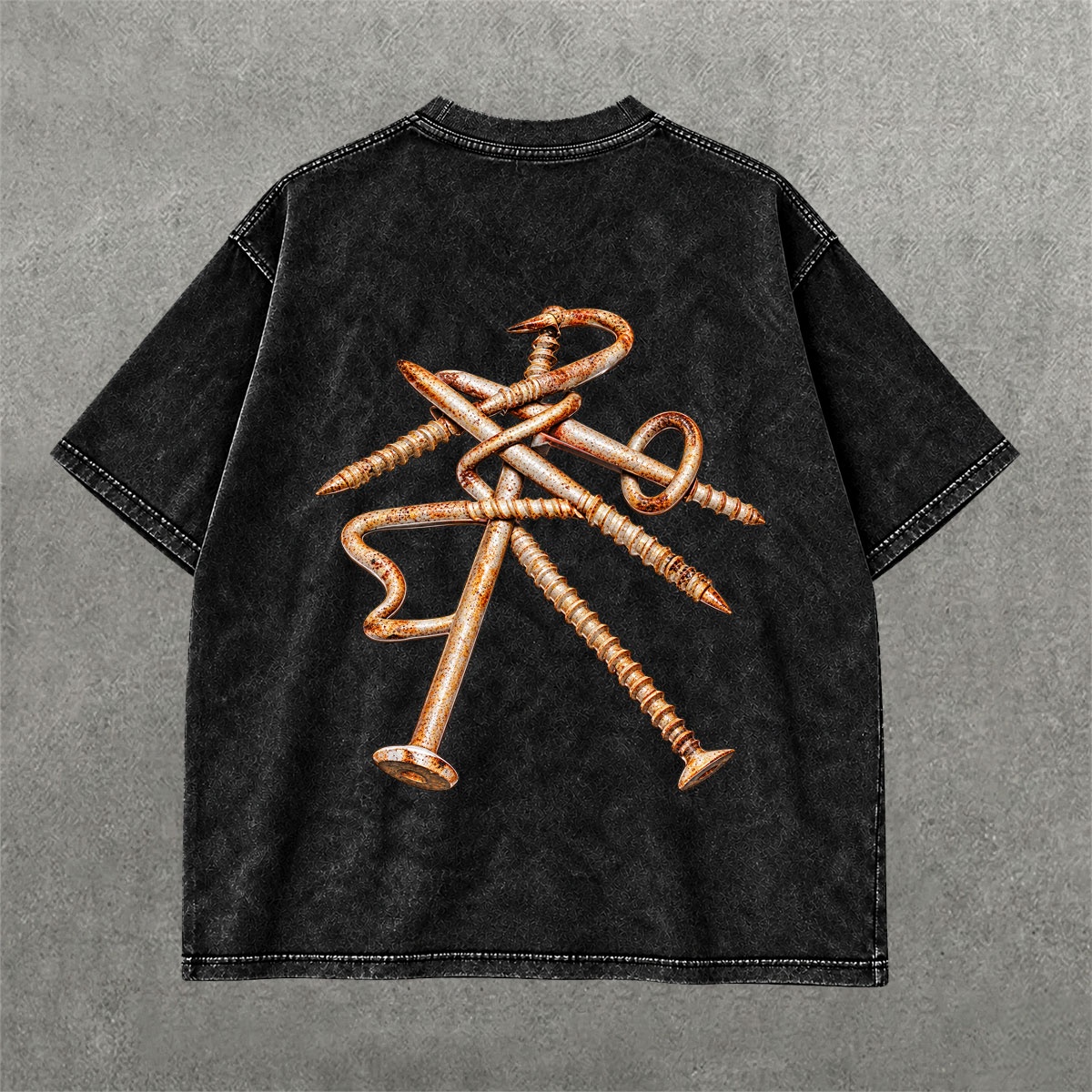 Deez Prints UTOPIA Screwed Acid Wash Tee — ACID WASH
