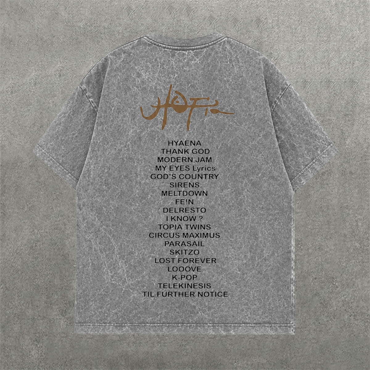 Deez Prints UTOPIA Skeleton Acid Wash Tee — ACID WASH