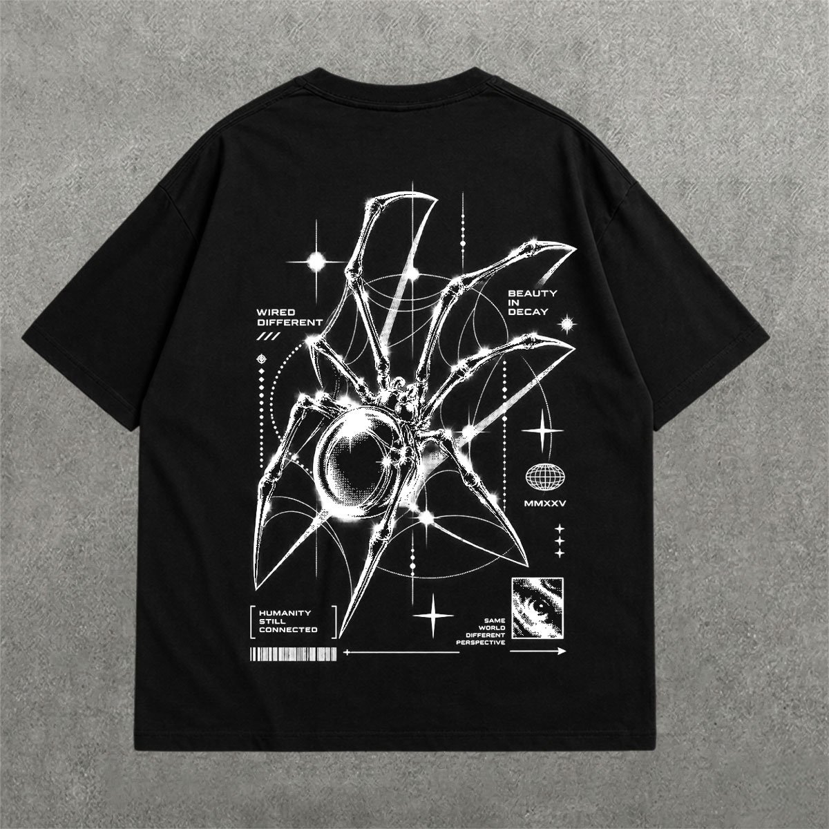 Deez Prints Wired Different Drop Shoulder Tee detail view — DROP SHOULDER