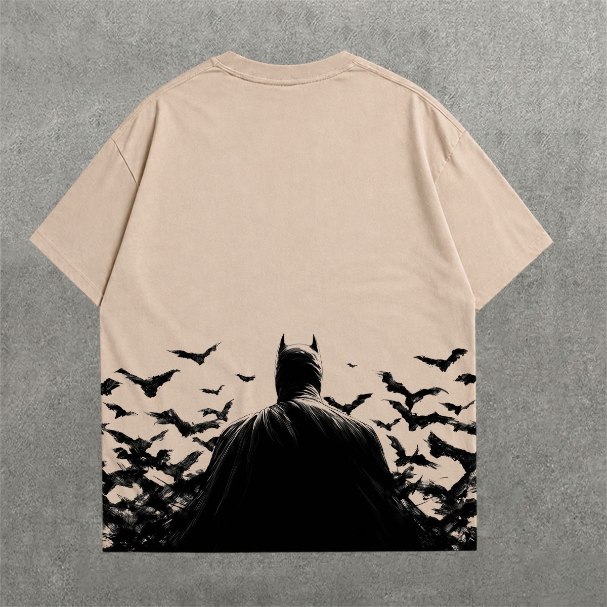 Deez Prints Batman Bat Swarm Drop Shoulder Tee — DROP SHOULDER