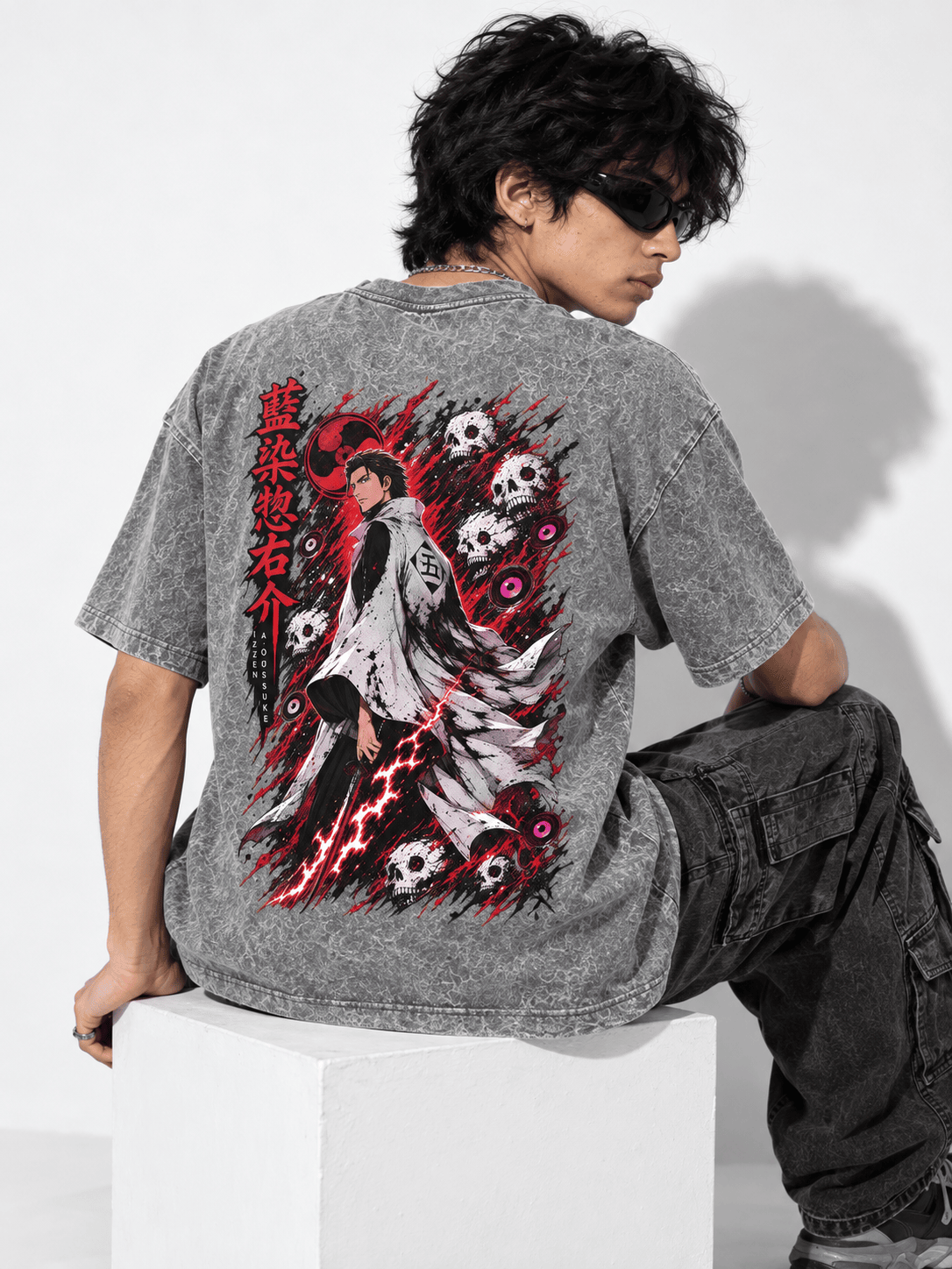 Deez Prints AIZEN ACID WASH TEE — ACID WASH
