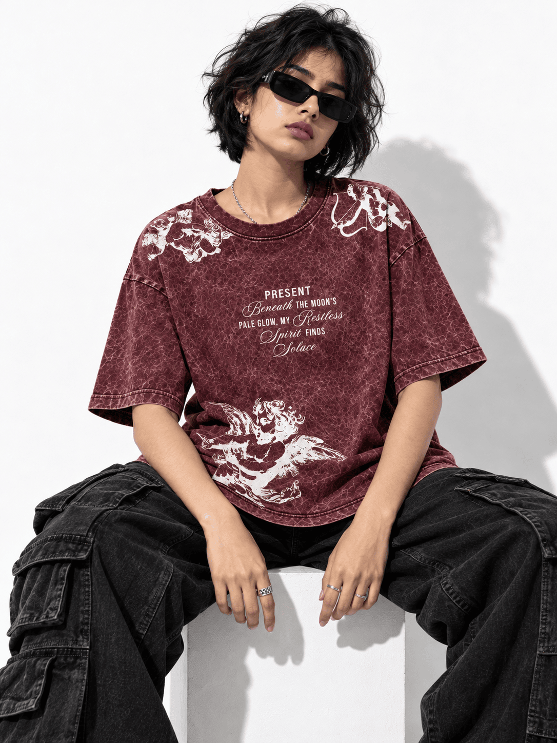 Deez Prints Cupid Vintage Acid Wash Tee — ACID WASH