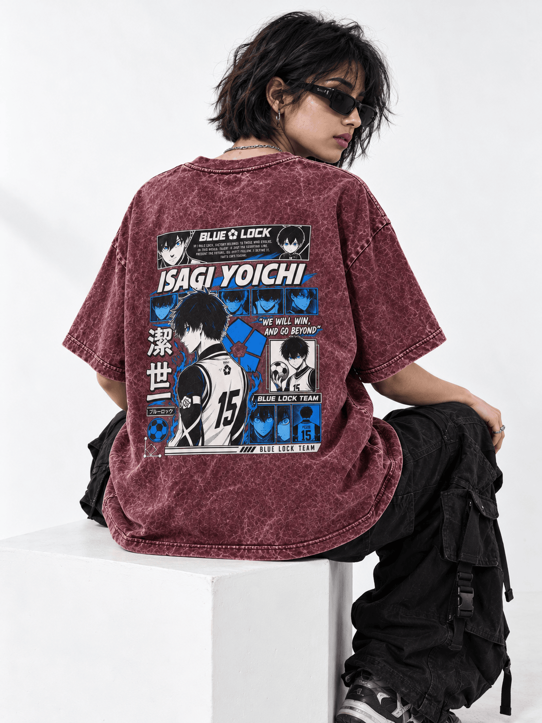 Deez Prints BLUELOCK ACID WASH TEE — ACID WASH