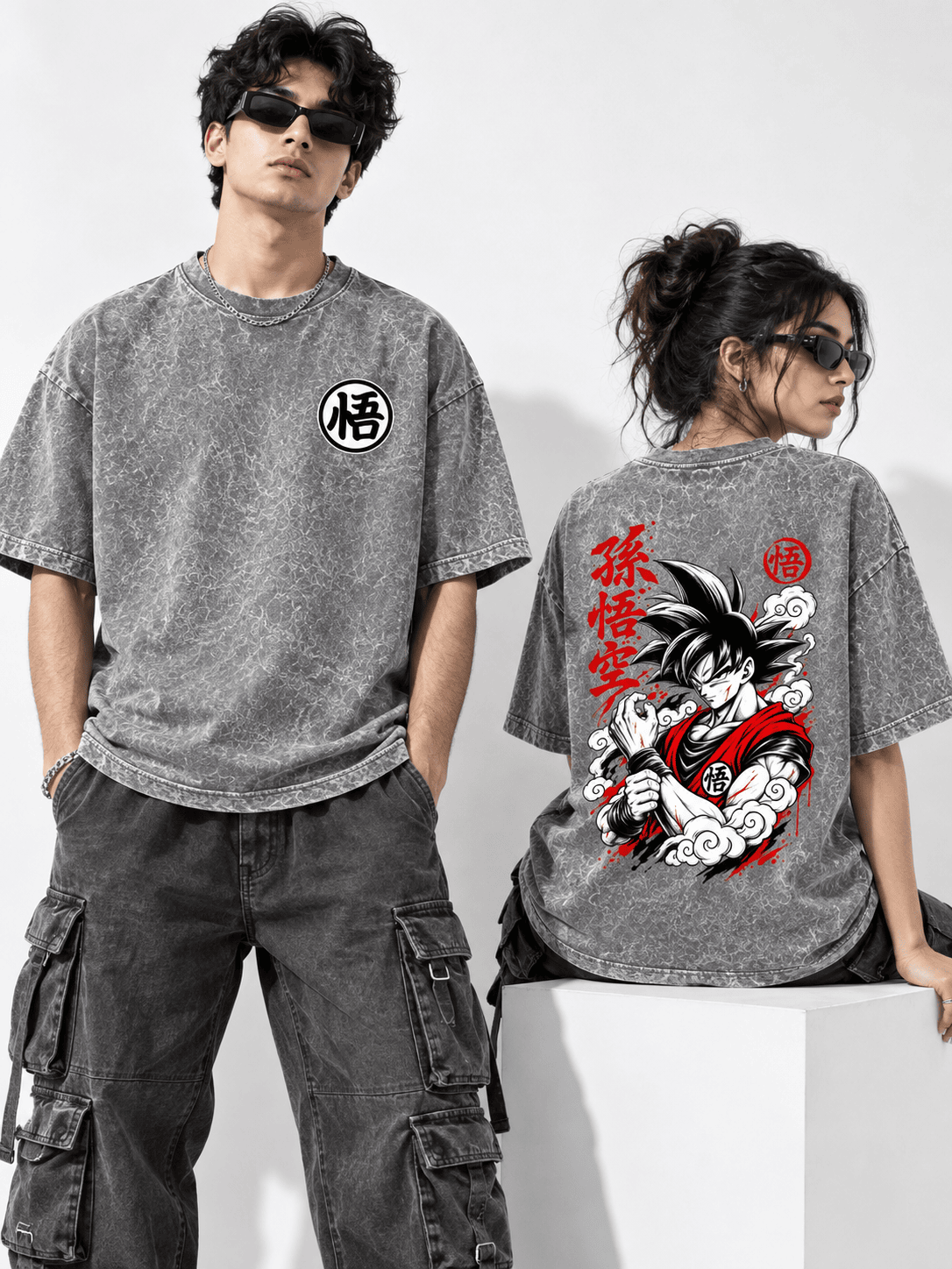 Deez Prints Goku Ronin Acid Wash Tee — ACID WASH