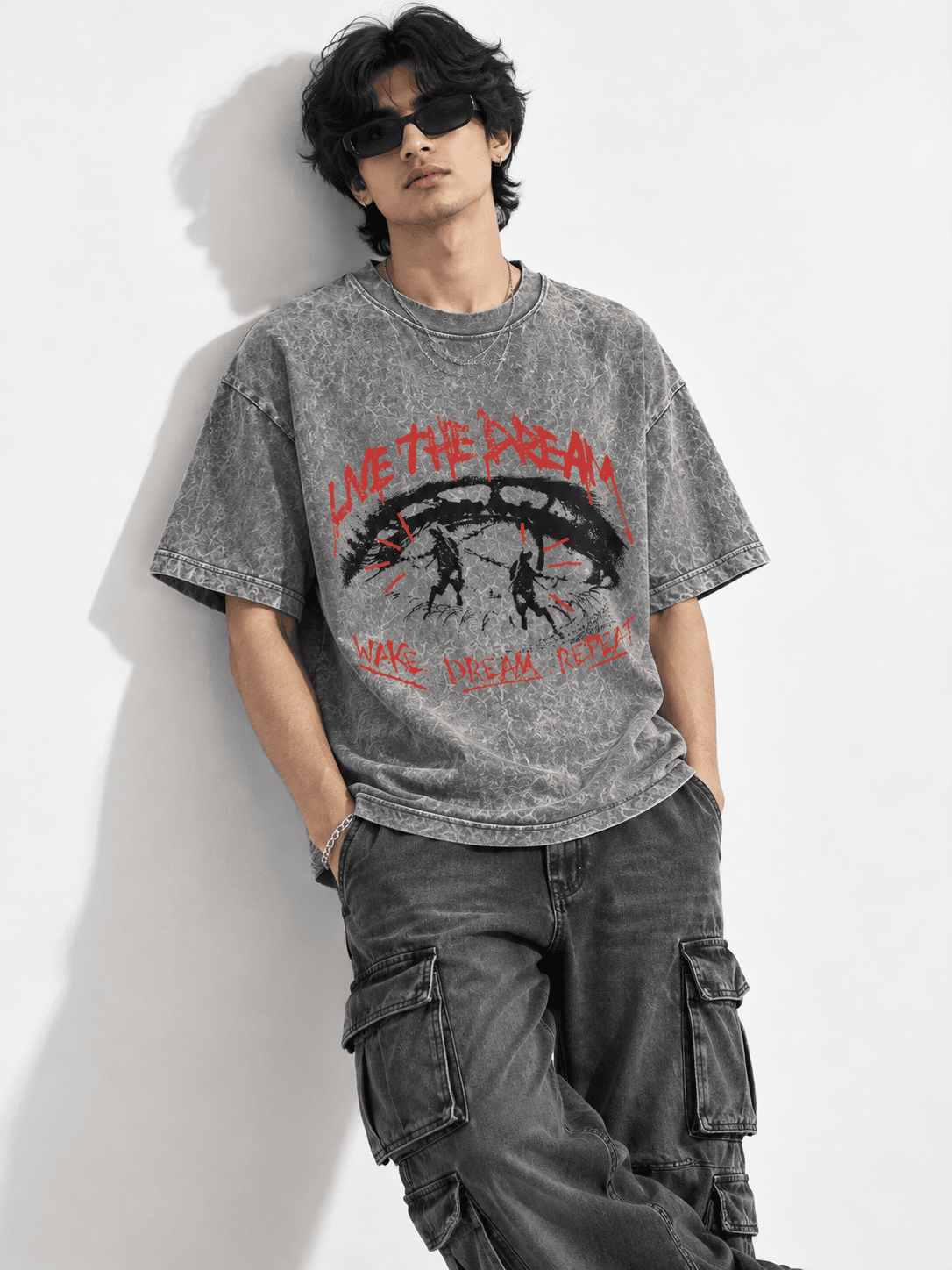 Deez Prints Living the Dream Acid Wash Tee — ACID WASH