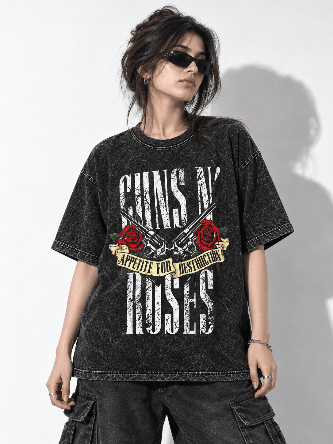 Deez Prints Guns N Roses Acid Wash Tee — ACID WASH