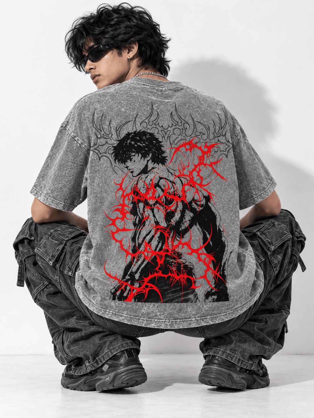 Deez Prints Garou Kaijin Acid Wash Tee — ACID WASH