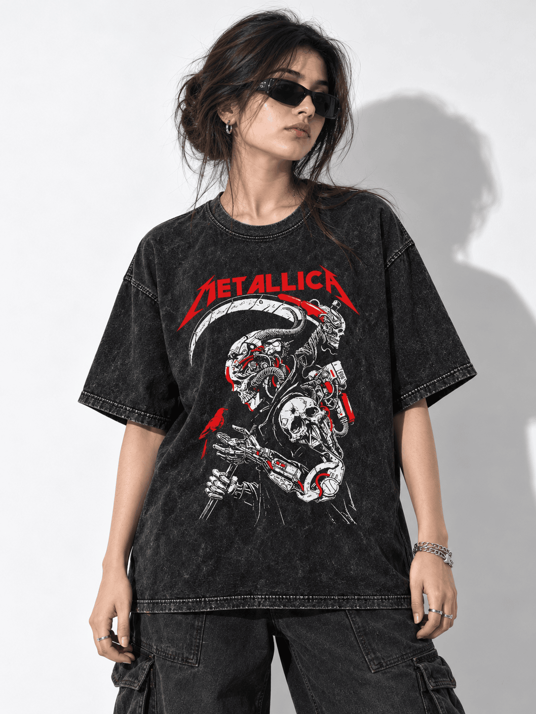 Deez Prints Metallica 2.0 Acid Wash Tee — ACID WASH
