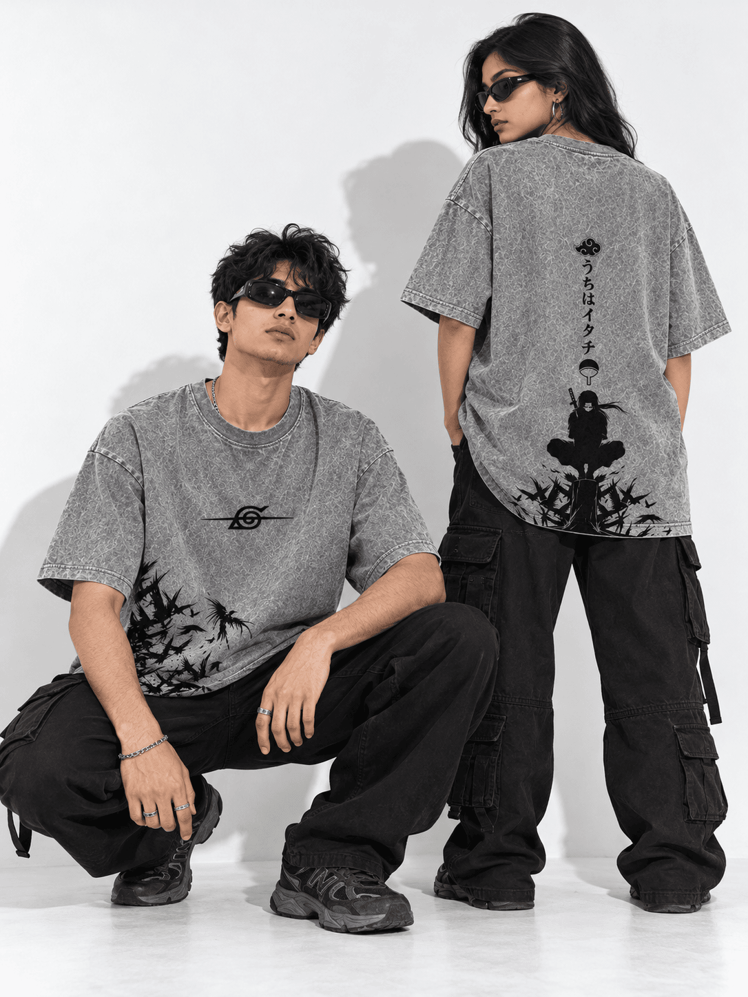 Deez Prints Itachi Uchiha Acid Wash Tee — ACID WASH