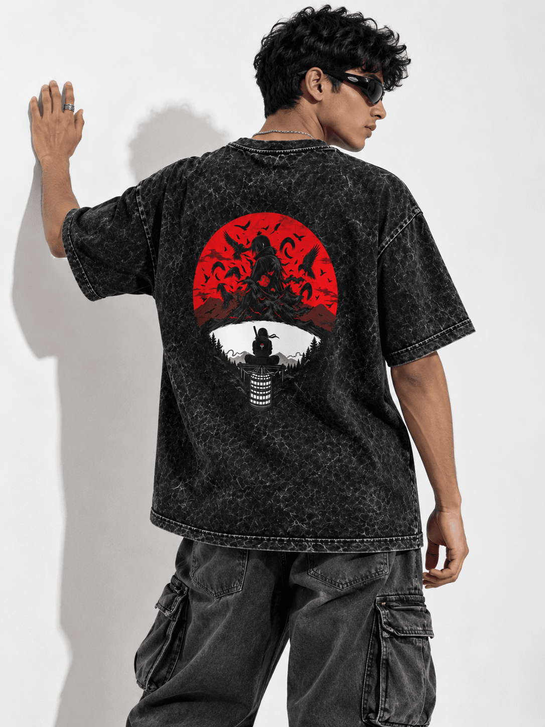Deez Prints Itachi Eclipse Acid Wash Tee — ACID WASH