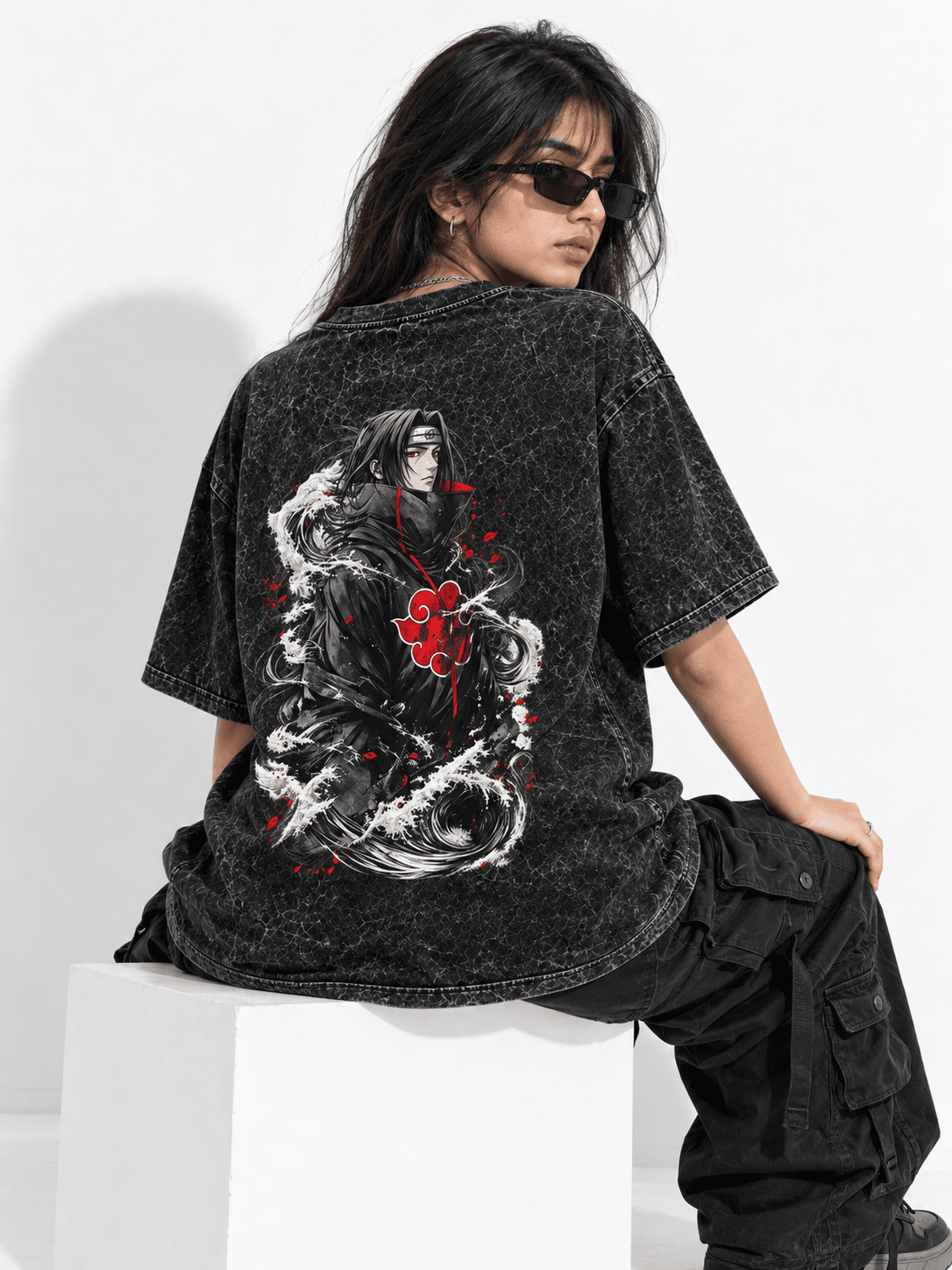 Deez Prints Naruto 3 Acid Wash Tee — ACID WASH