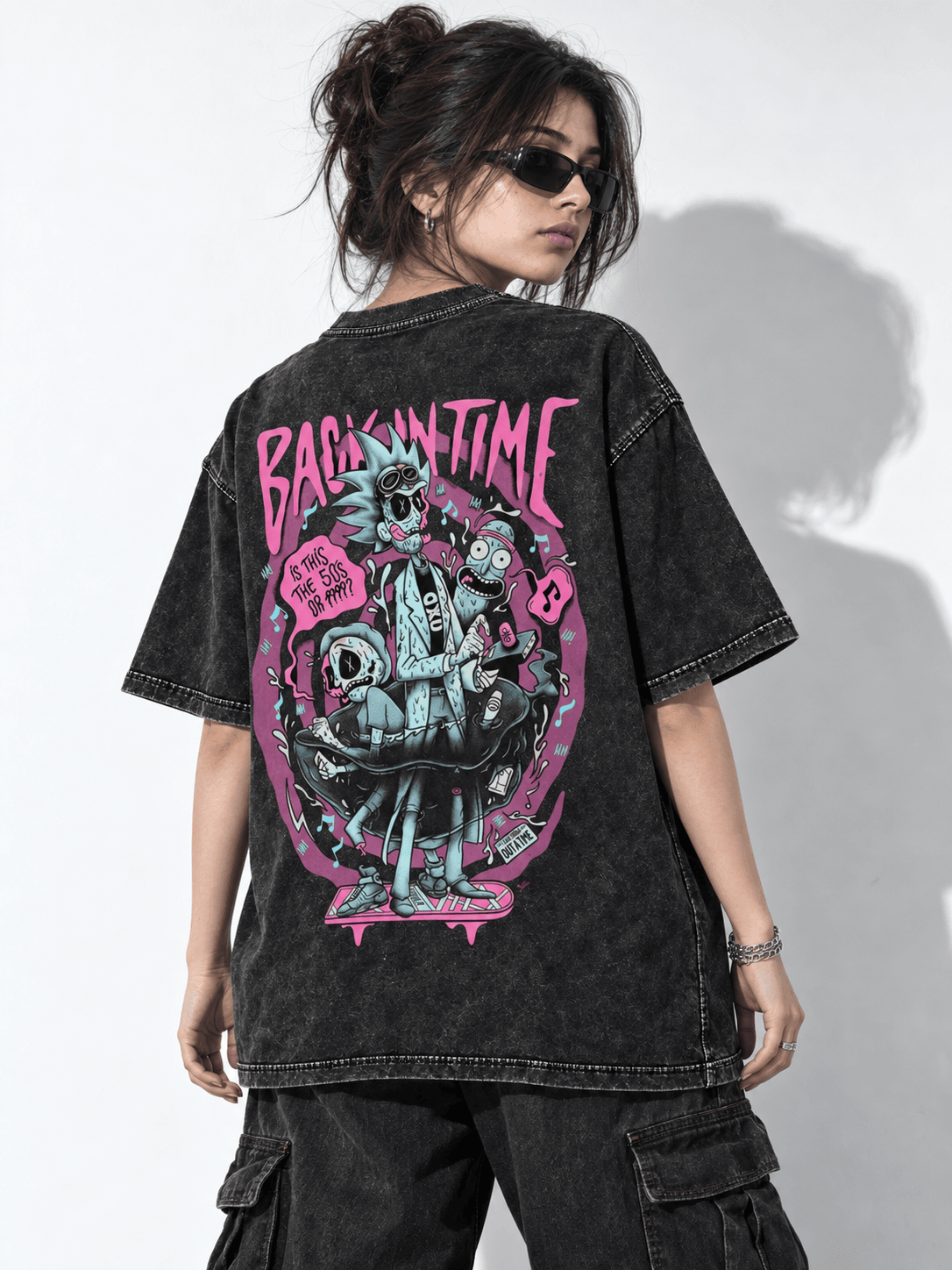 Deez Prints Rick and Morty Acid Wash Tee — ACID WASH