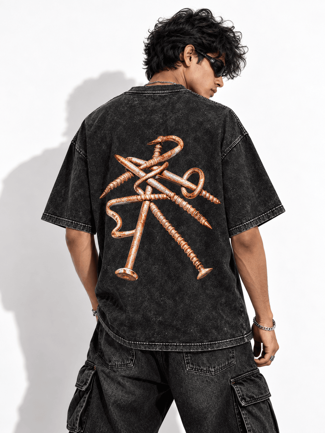 Deez Prints UTOPIA Screwed Acid Wash Tee — ACID WASH