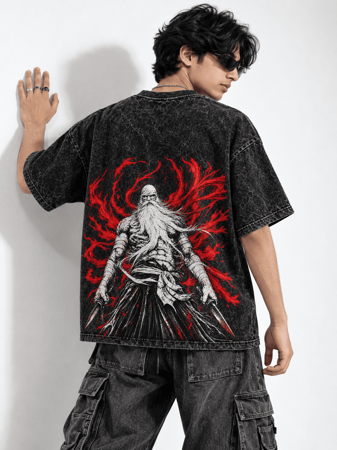 Deez Prints Yamamoto Inferno Acid Wash Tee — ACID WASH