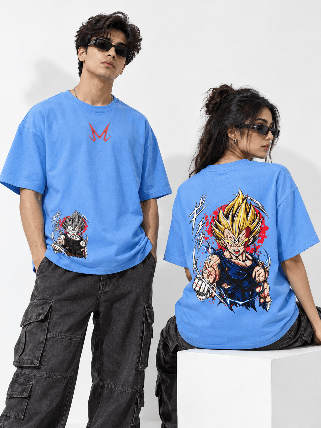 Deez Prints Majin Vegeta 1.0 Drop Shoulder Tee — DROP SHOULDER