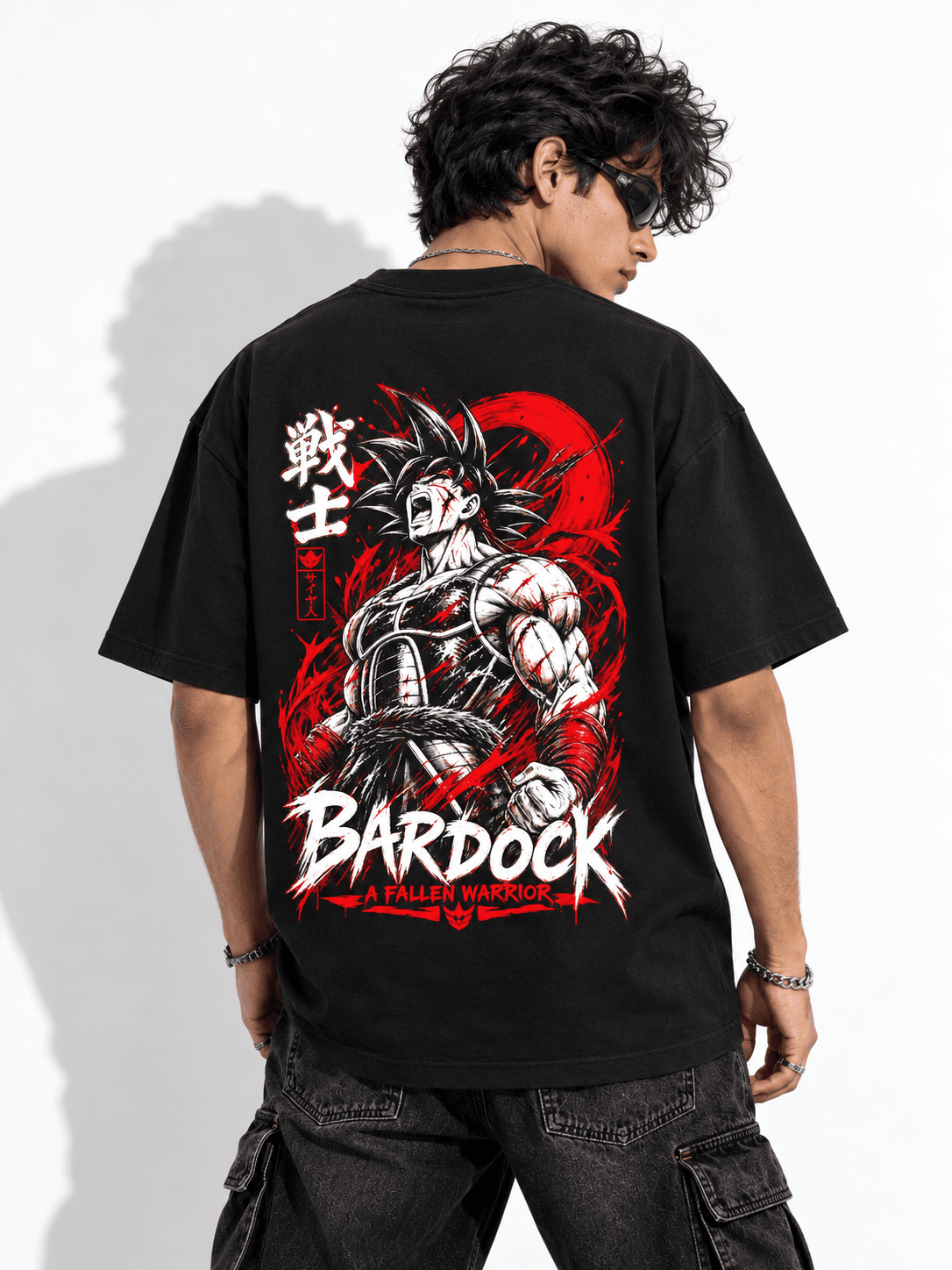 Deez Prints DBZ Bardock Fallen Warrior Drop Shoulder Tee — DROP SHOULDER