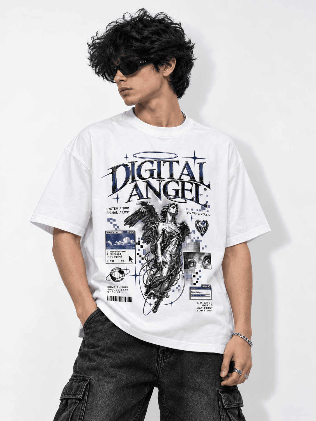 Deez Prints Digital Angel Drop Shoulder Tee — DROP SHOULDER