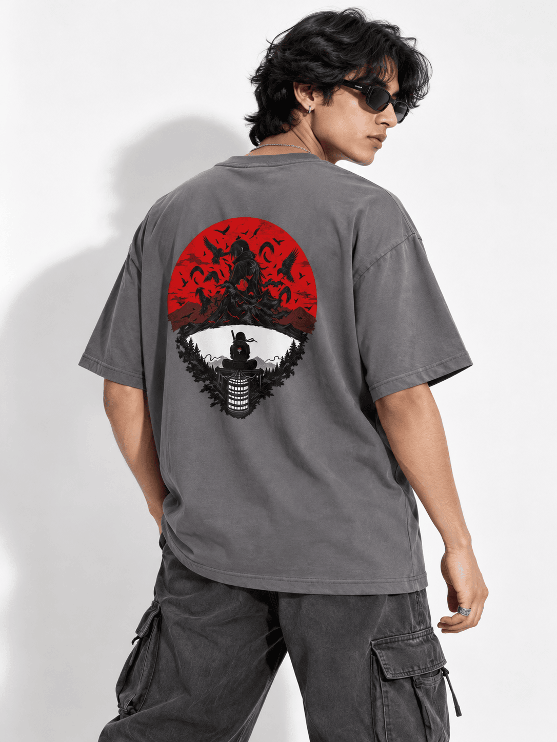 Deez Prints Itachi Eclipse Drop Shoulder Tee — DROP SHOULDER