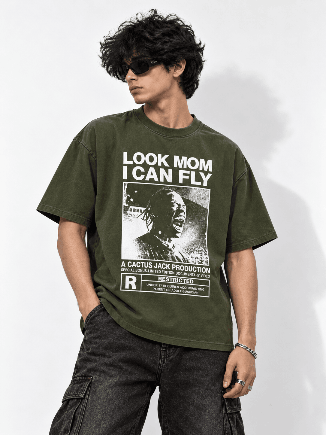 Deez Prints Look Mom I Can Fly Drop Shoulder Tee — DROP SHOULDER