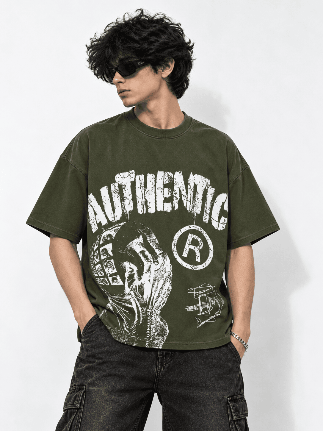 Deez Prints No Friends Drop Shoulder Tee — DROP SHOULDER