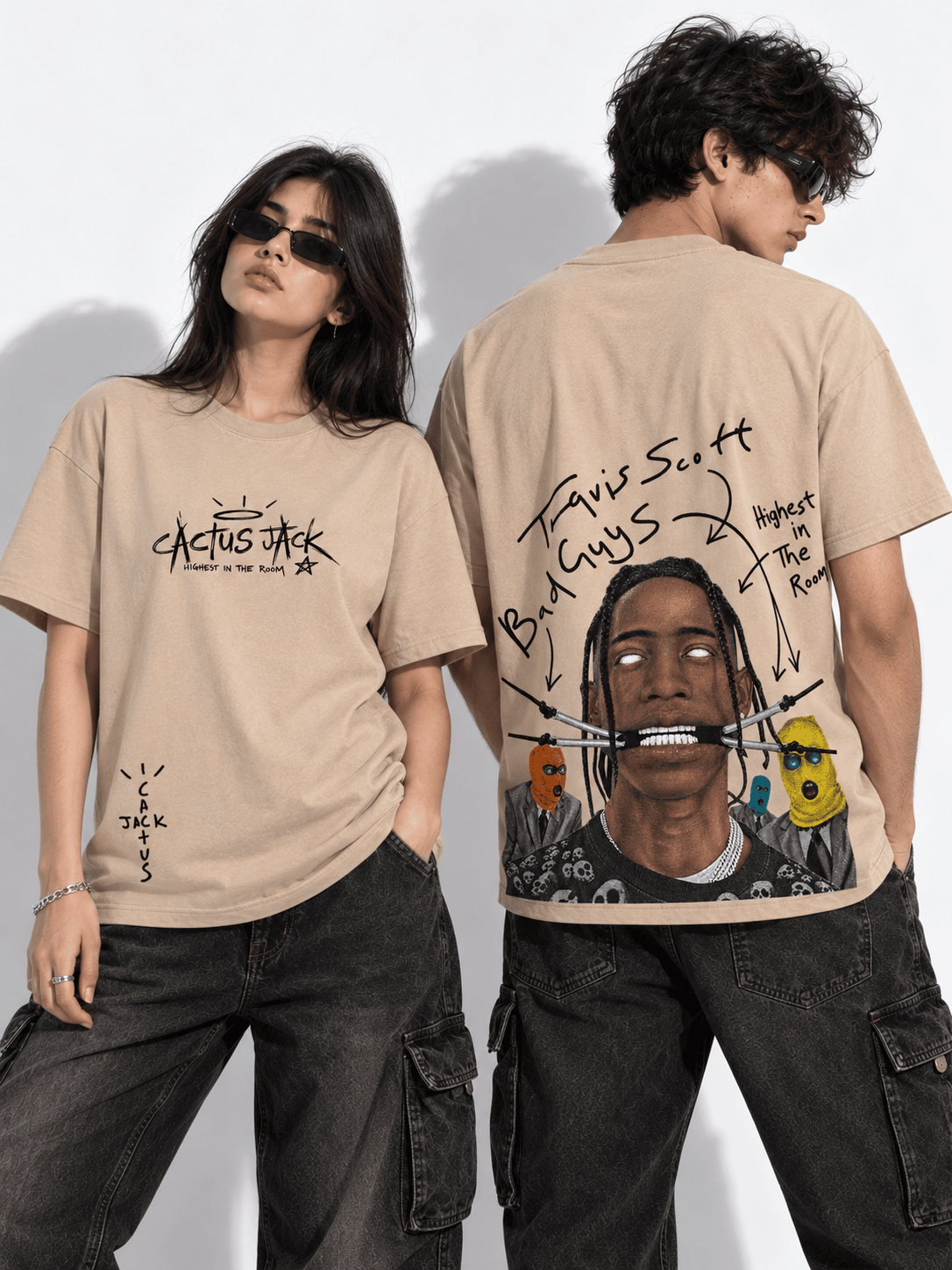 Deez Prints Travis Scott Highest In The Room Drop Shoulder Tee — DROP SHOULDER
