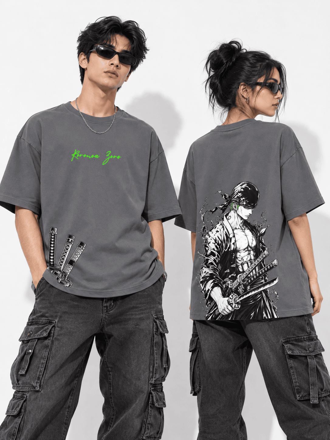 Deez Prints Zoro Ronin Drop Shoulder Tee — DROP SHOULDER