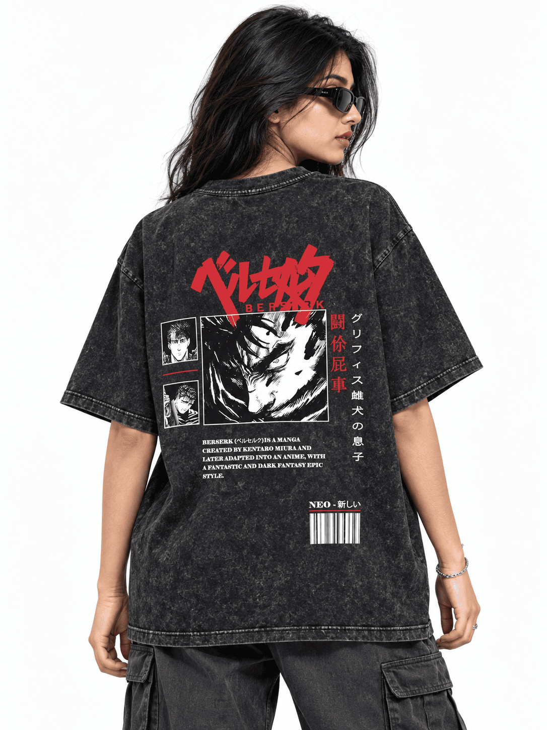 Deez Prints BERSERK ACID WASH TEE — ACID WASH