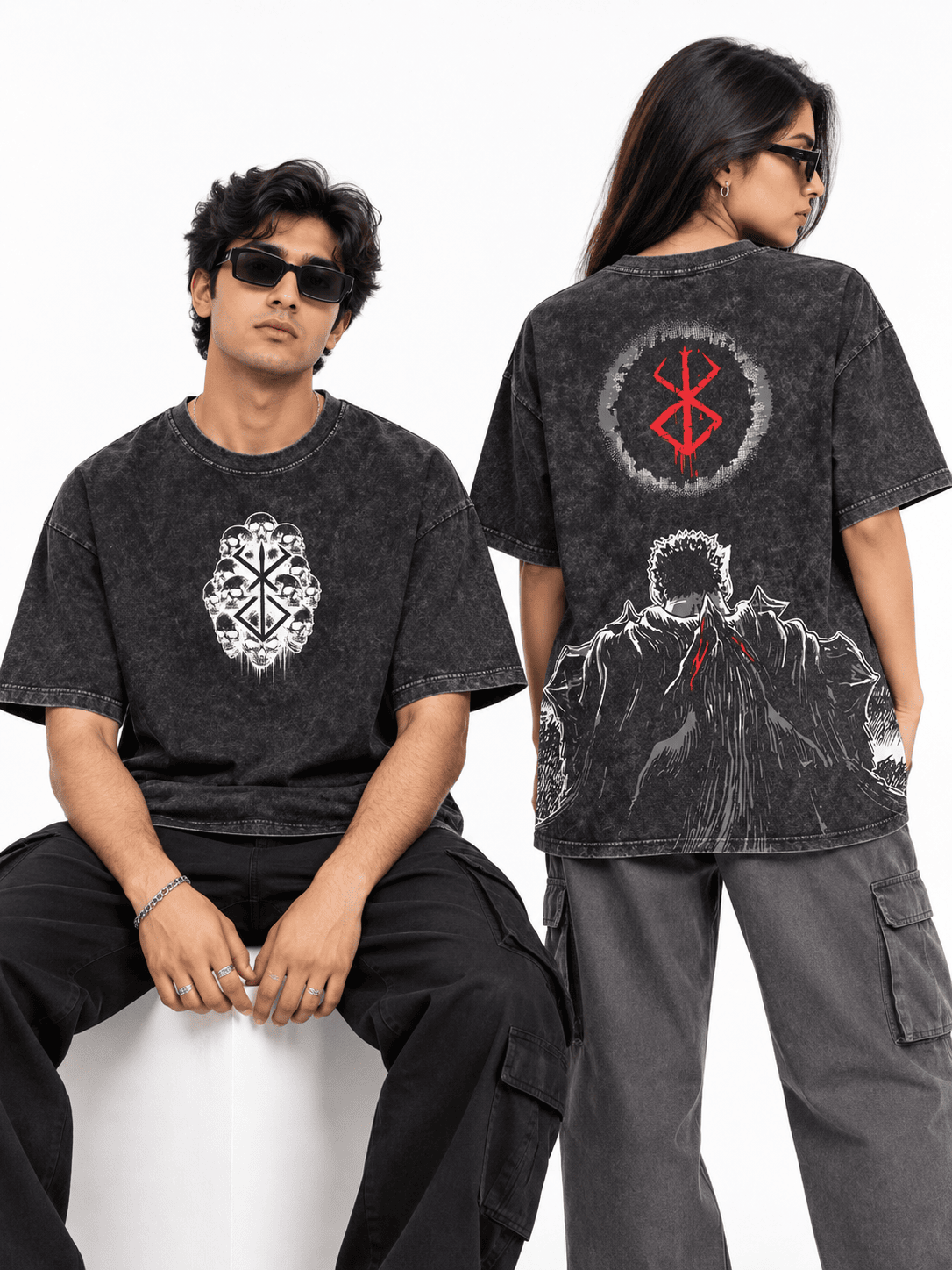 Deez Prints BERSERK WARRIOR ACID WASH TEE — ACID WASH