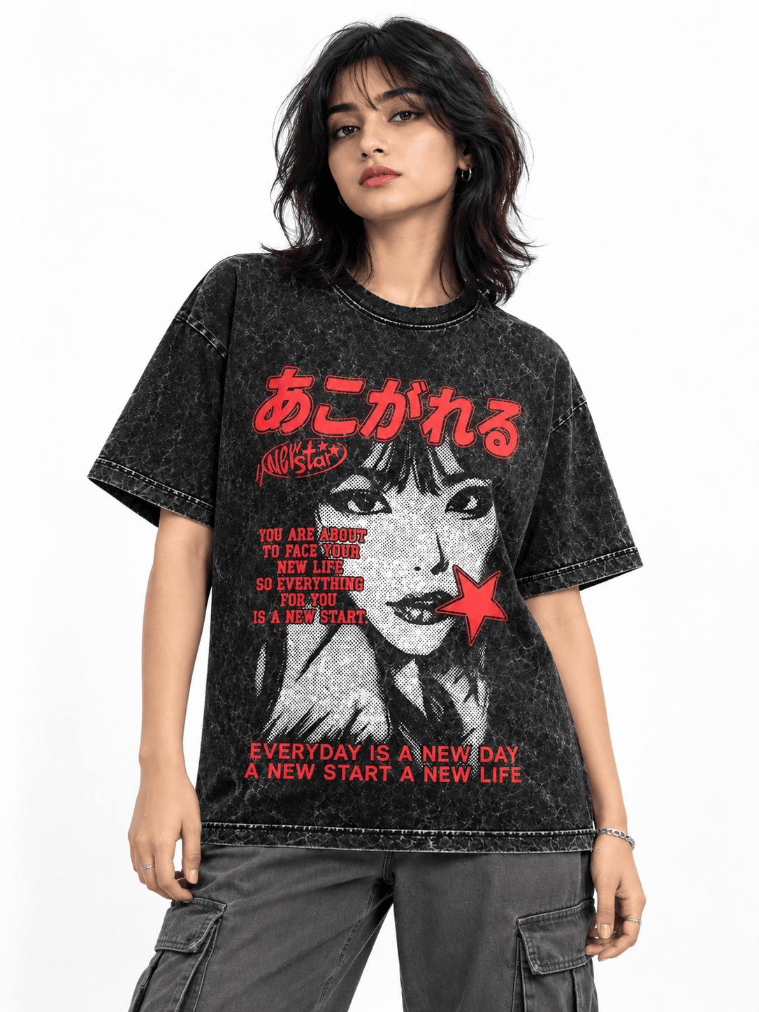 Deez Prints Rockstar Tokyo Acid Wash Tee — ACID WASH