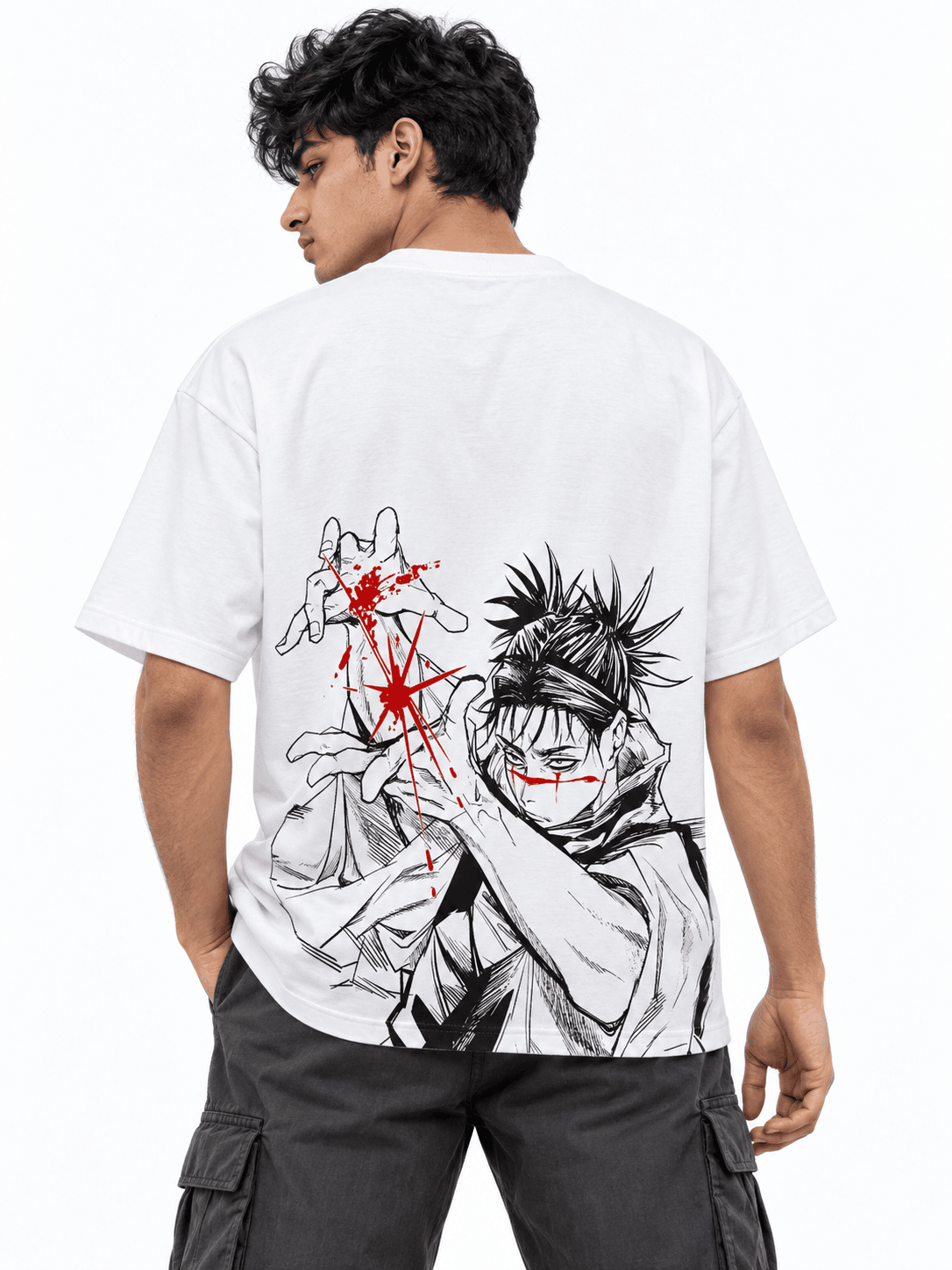 Deez Prints Choso Bloodline Drop Shoulder Tee — DROP SHOULDER