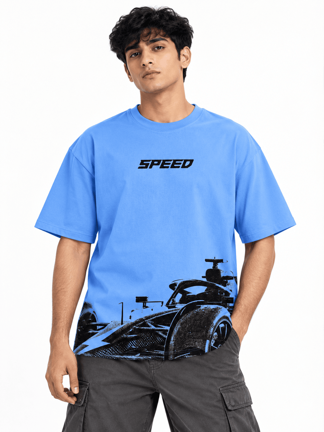 Deez Prints Formula Speed Drop Shoulder Tee — DROP SHOULDER