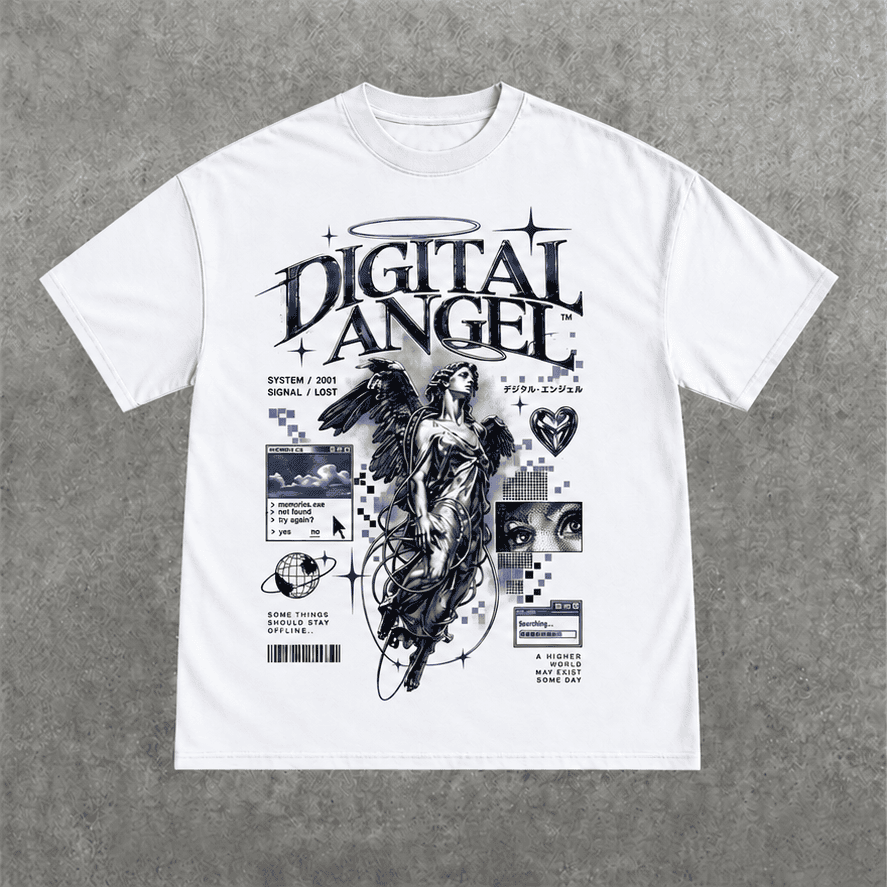 Deez Prints Digital Angel Regular Tee detail view — REGULAR