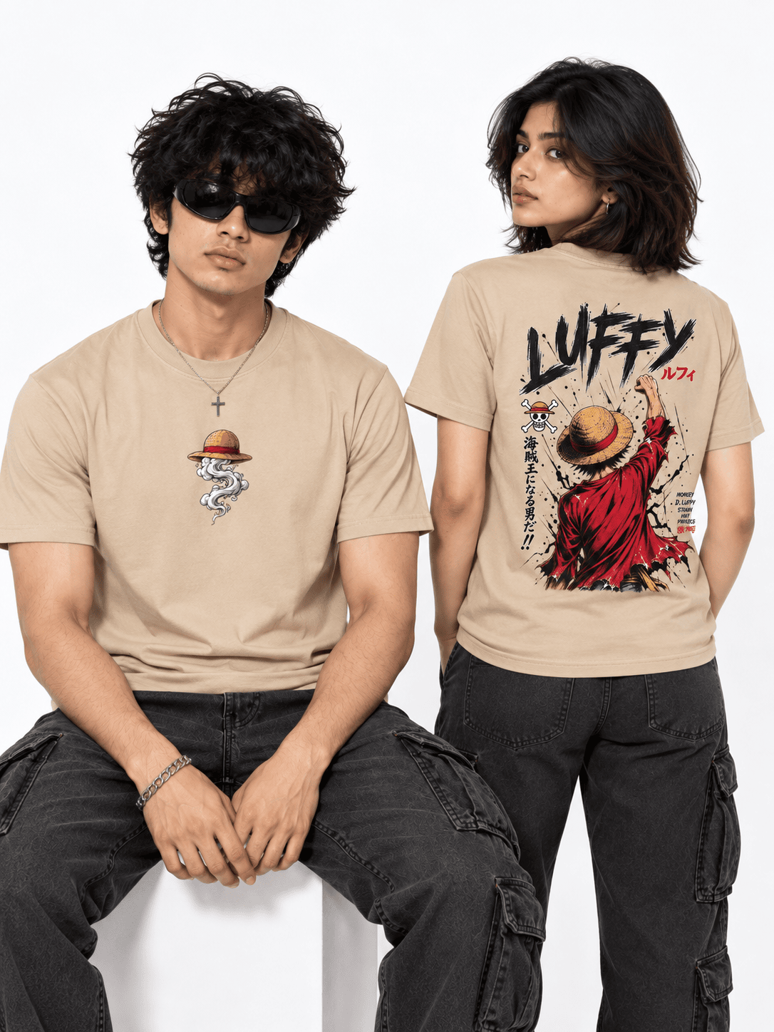 Deez Prints LUFFY STRAW HAT REGULAR TEE — REGULAR