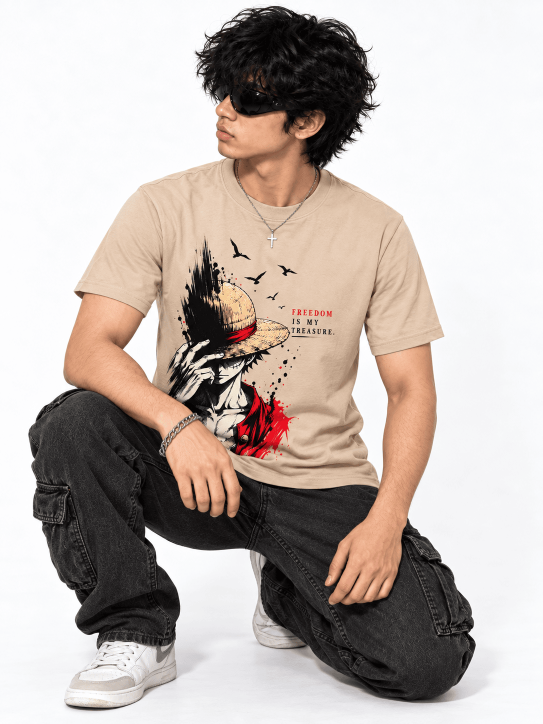 Deez Prints LUFFY FREEDOM REGULAR TEE — REGULAR
