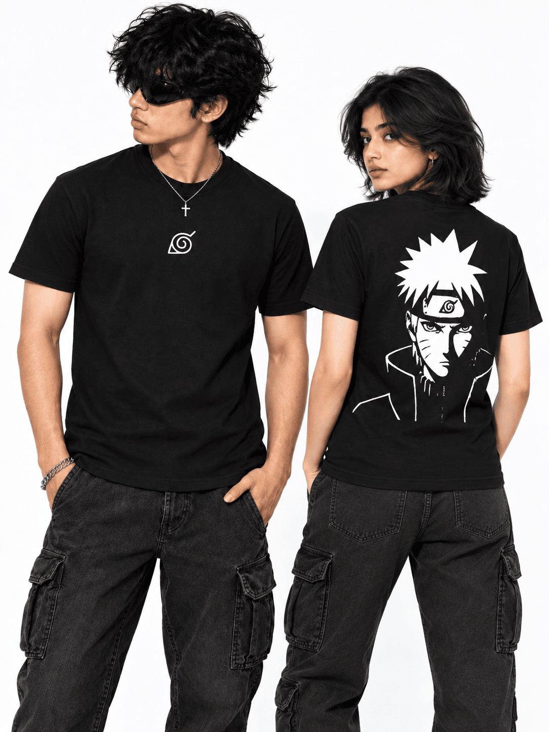 NARUTO SHADOW REGULAR TEE on premium cotton regular tee — front view